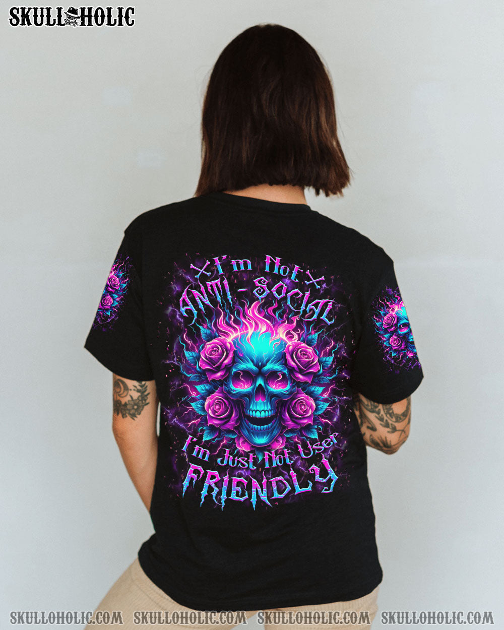 I’M NOT ANTI-SOCIAL MAD SKULL ALL OVER PRINT – YHKD3001241