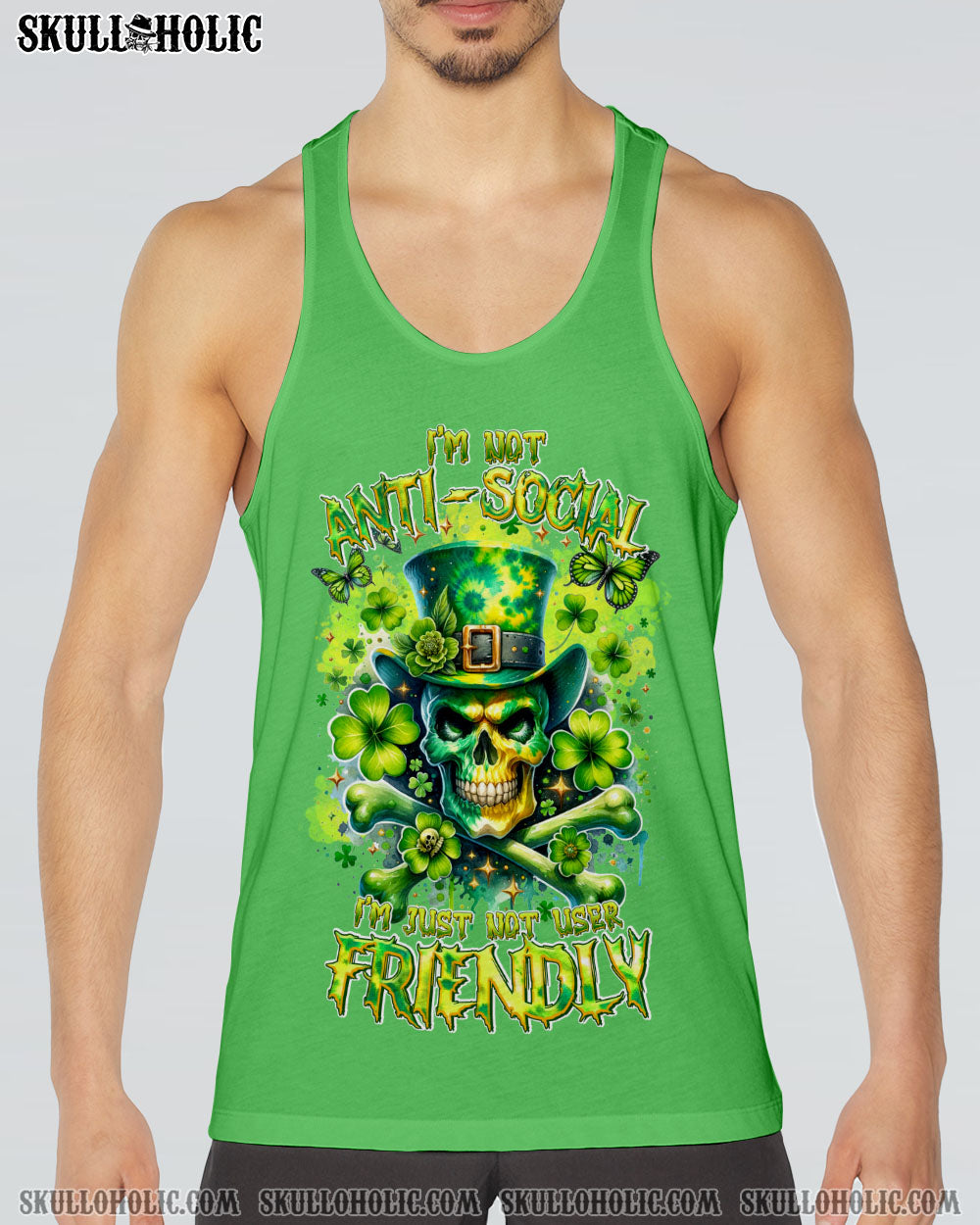 I’M NOT ANTI-SOCIAL MAD SKULL PATRICK’S DAY ALL OVER PRINT – TLTR2501241