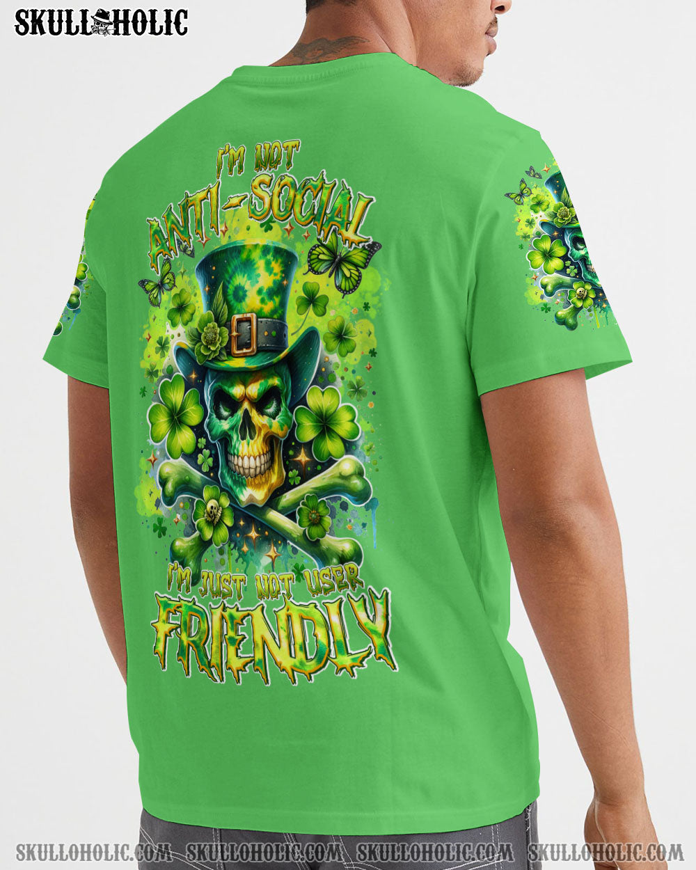 I’M NOT ANTI-SOCIAL MAD SKULL PATRICK’S DAY ALL OVER PRINT – TLTR2501241