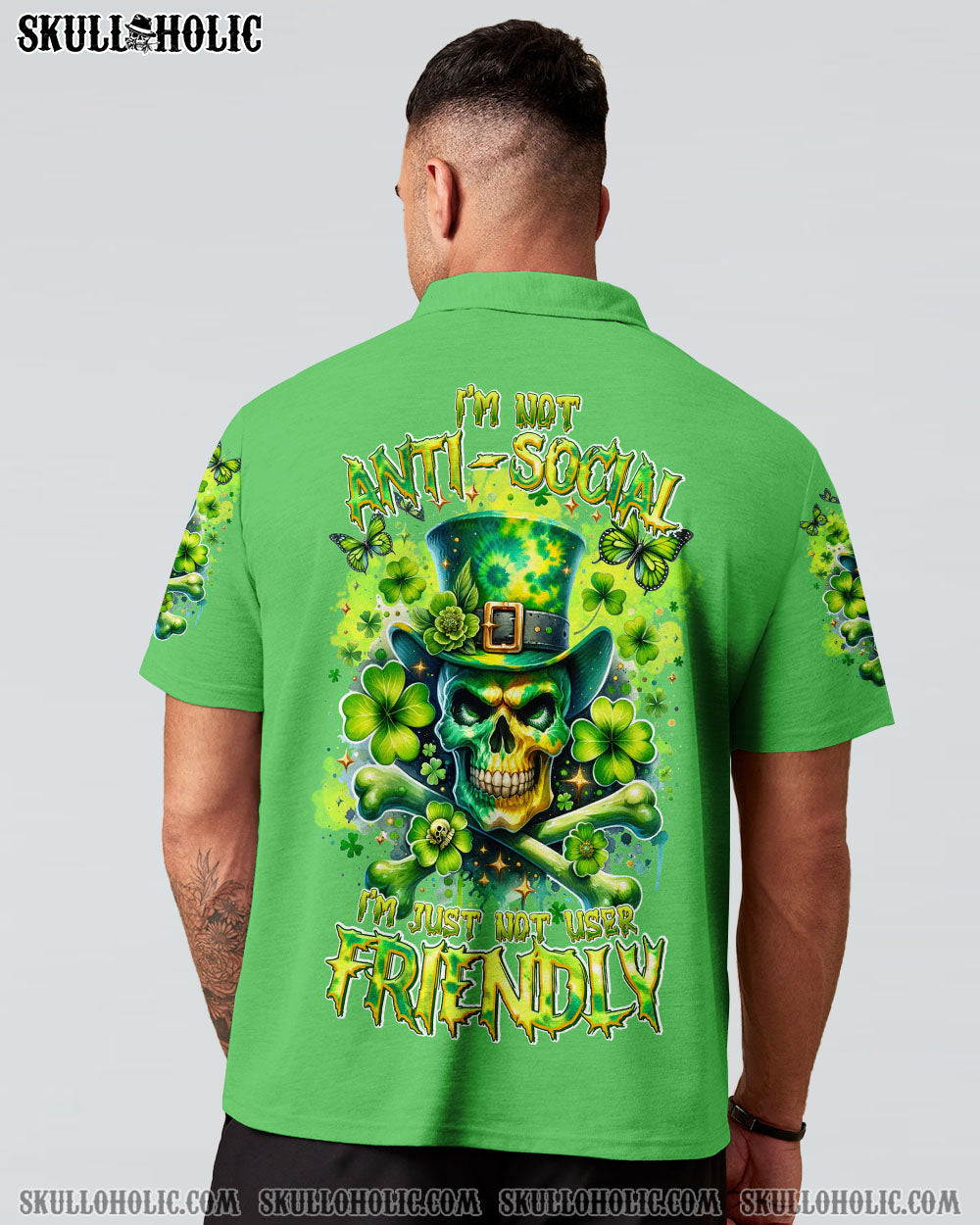 I’M NOT ANTI-SOCIAL MAD SKULL PATRICK’S DAY ALL OVER PRINT – TLTR2501241