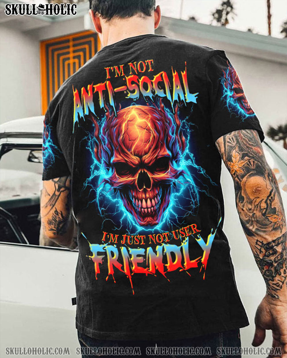 I'M NOT ANTI-SOCIAL MAD THUNDER SKULL ALL OVER PRINT - TLTR0806232