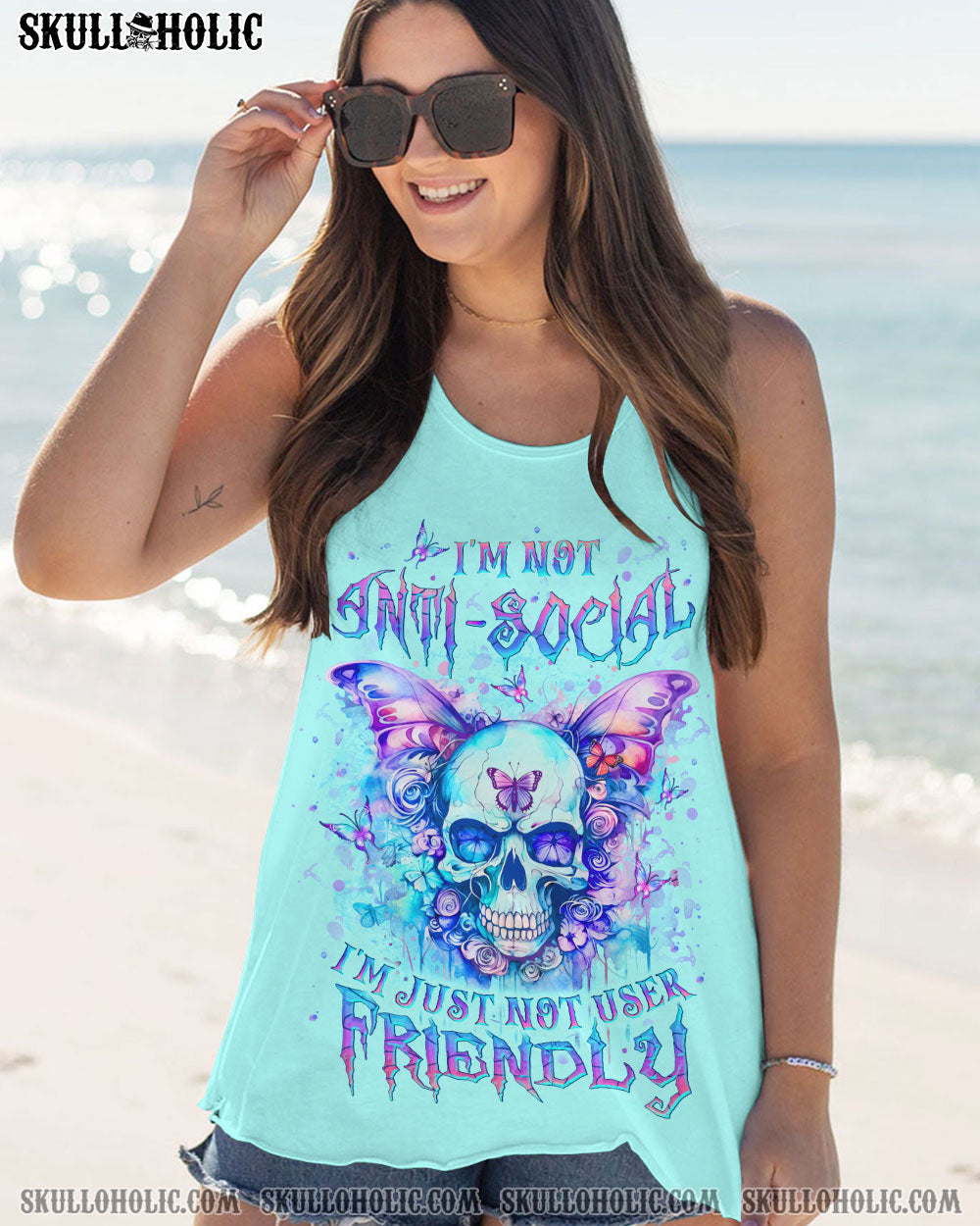 I’M NOT ANTI-SOCIAL SKULL ALL OVER PRINT – YHLT0412232