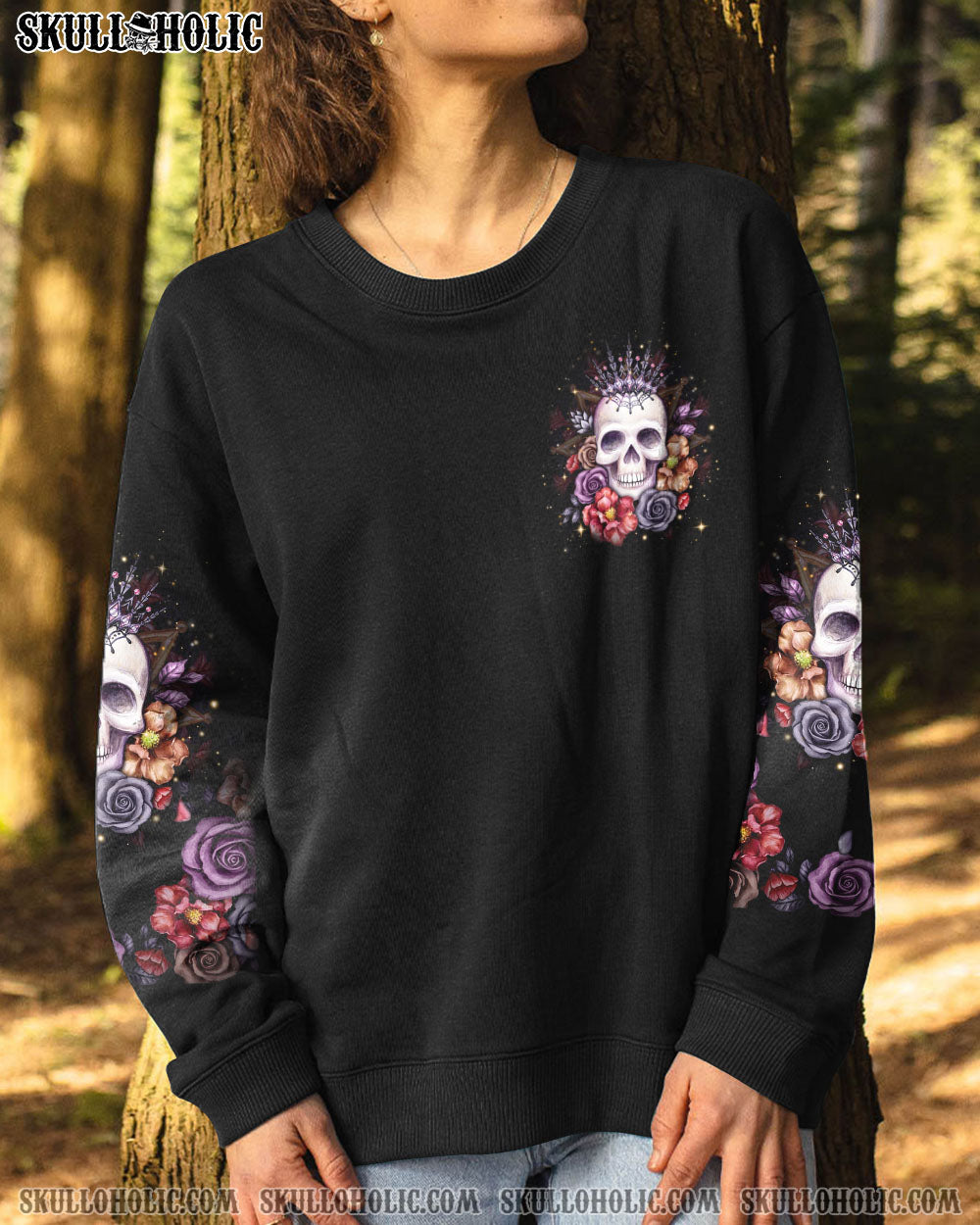 I’M THE F QUEEN FLOWER SKULL ALL OVER PRINT – YHLN1003233