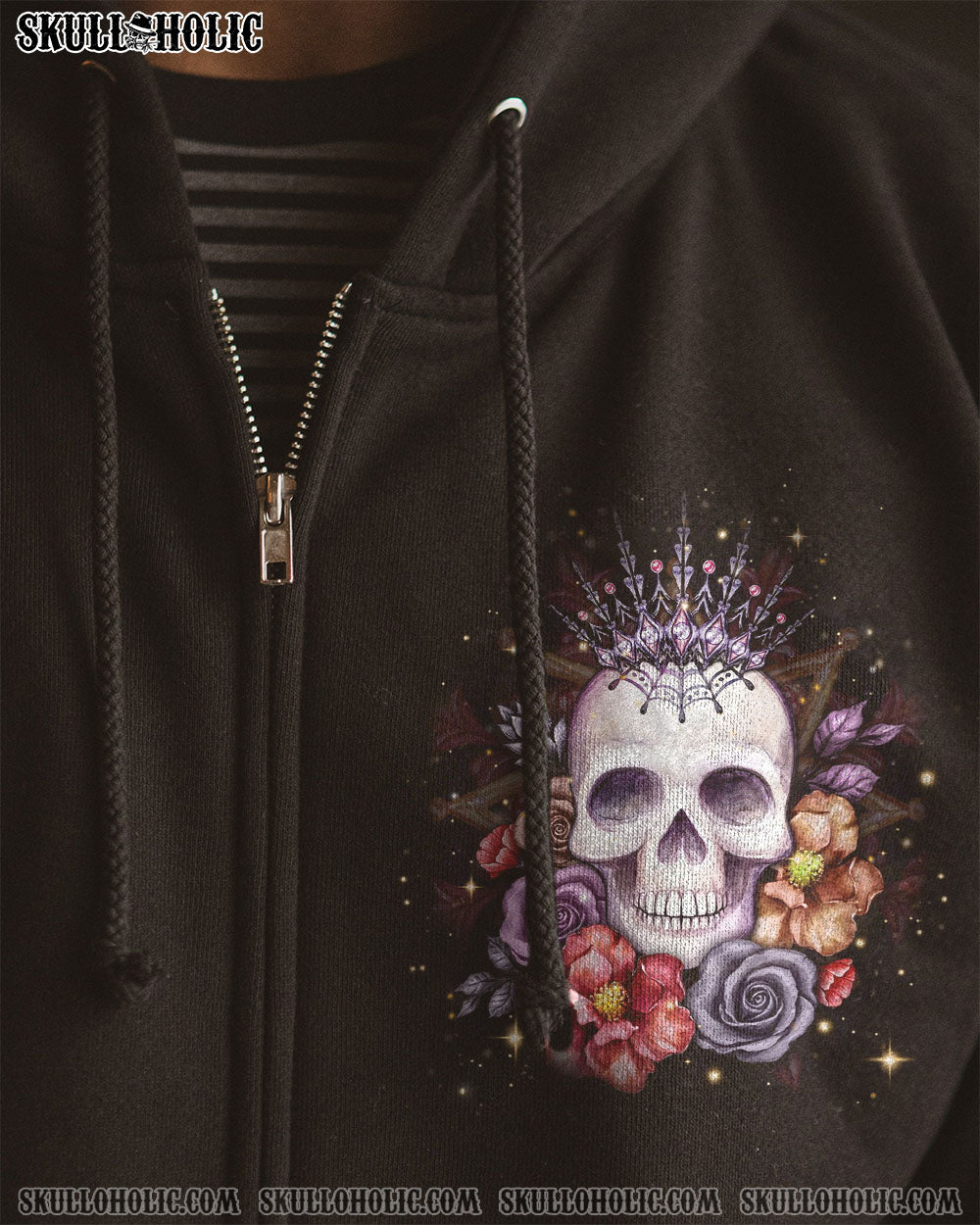 I’M THE F QUEEN FLOWER SKULL ALL OVER PRINT – YHLN1003233