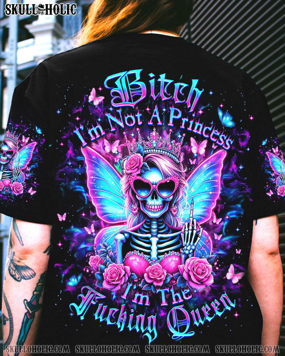 I'M THE F QUEEN SKULL ALL OVER PRINT - YHDU0406242