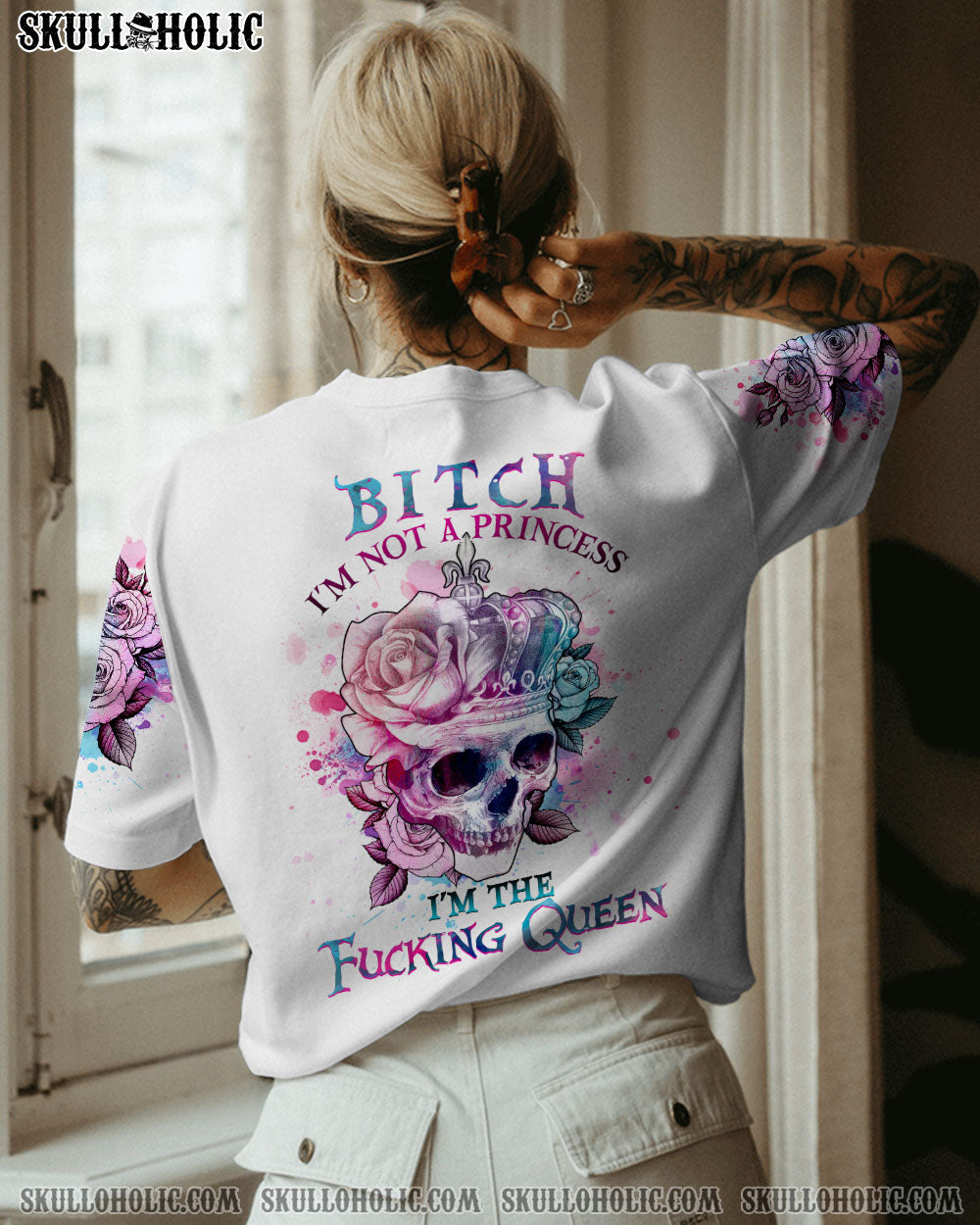 I’M THE F QUEEN SKULL ALL OVER PRINT – YHHG1402234