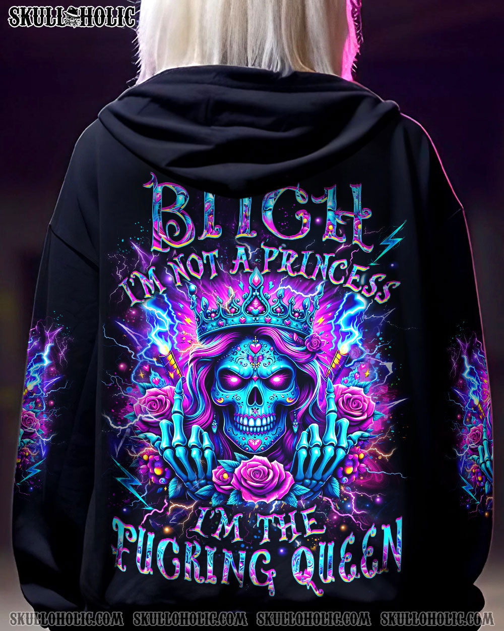 I'M THE F QUEEN SKULL ALL OVER PRINT - YHLT0602242