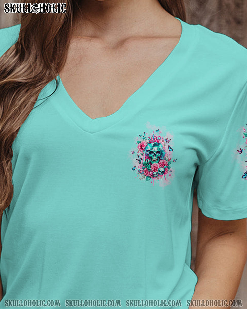 I’M THE F QUEEN SKULL LADY ROSE ALL OVER PRINT – TLTW3101241