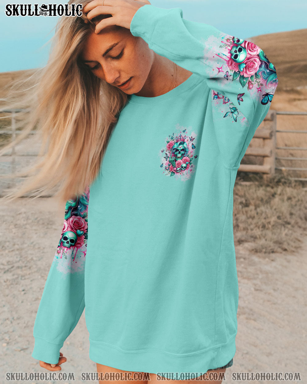 I’M THE F QUEEN SKULL LADY ROSE ALL OVER PRINT – TLTW3101241