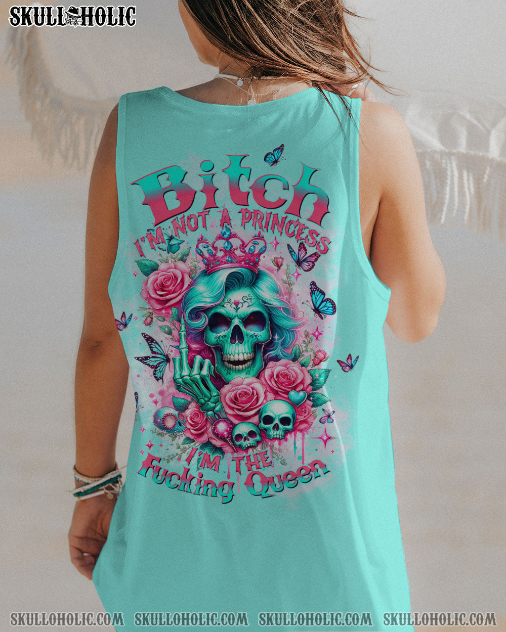 I’M THE F QUEEN SKULL LADY ROSE ALL OVER PRINT – TLTW3101241