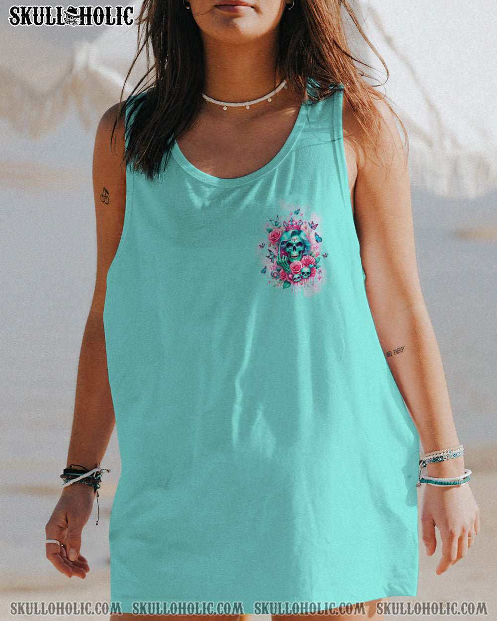 I’M THE F QUEEN SKULL LADY ROSE ALL OVER PRINT – TLTW3101241