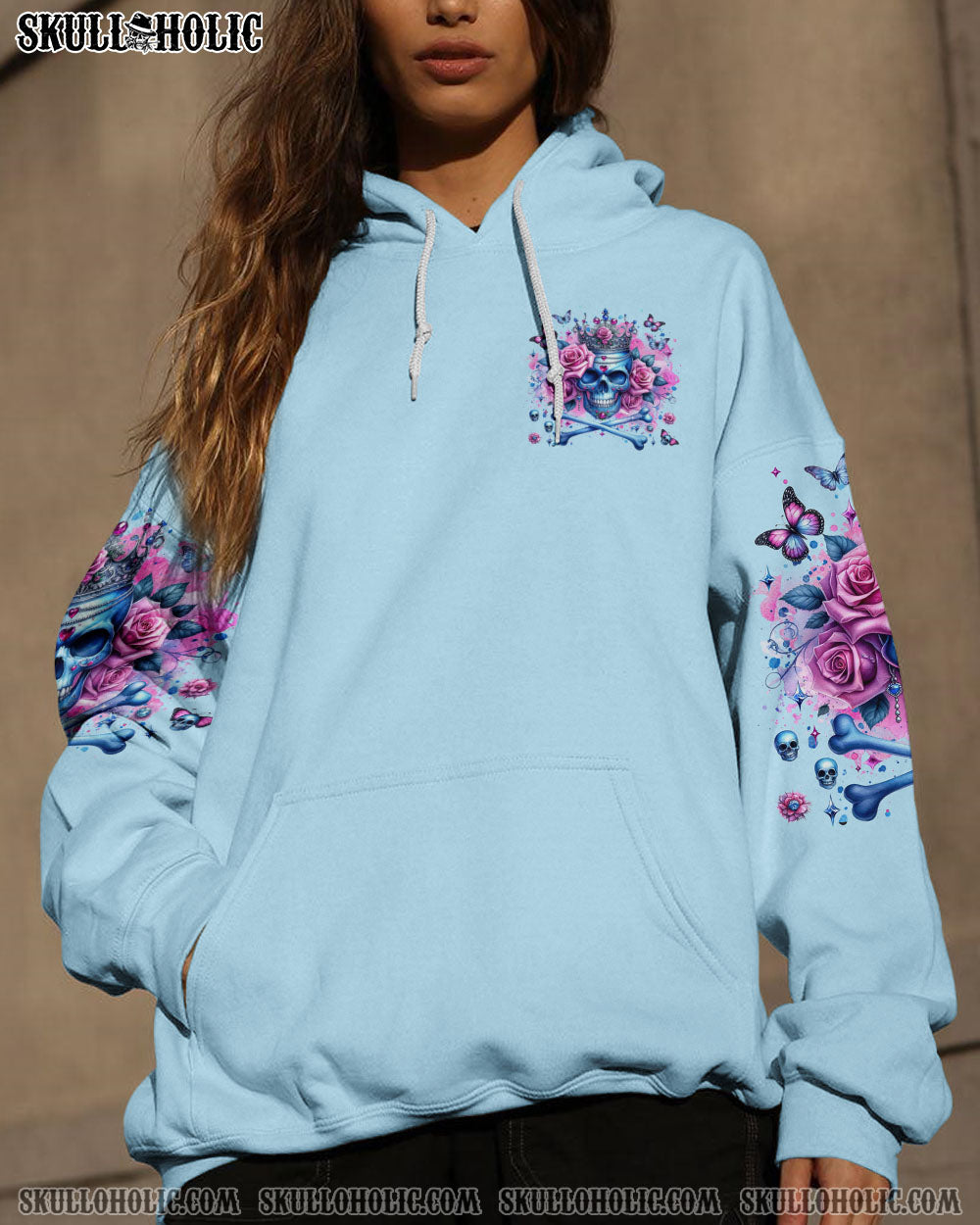 I’M THE F QUEEN SKULL ROSE BONES ALL OVER PRINT – TLTR2901244