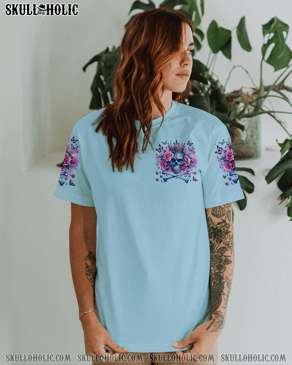 I’M THE F QUEEN SKULL ROSE BONES ALL OVER PRINT – TLTR2901244