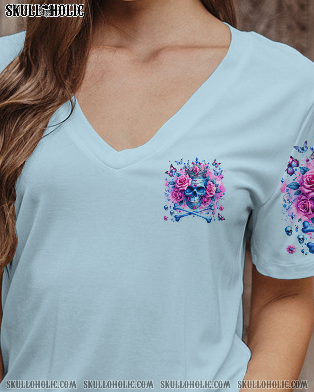 I’M THE F QUEEN SKULL ROSE BONES ALL OVER PRINT – TLTR2901244