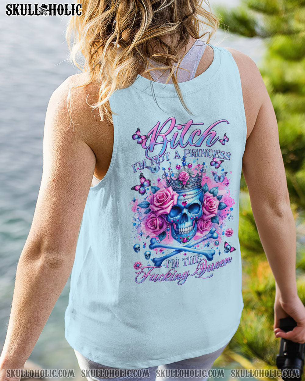 I’M THE F QUEEN SKULL ROSE BONES ALL OVER PRINT – TLTR2901244