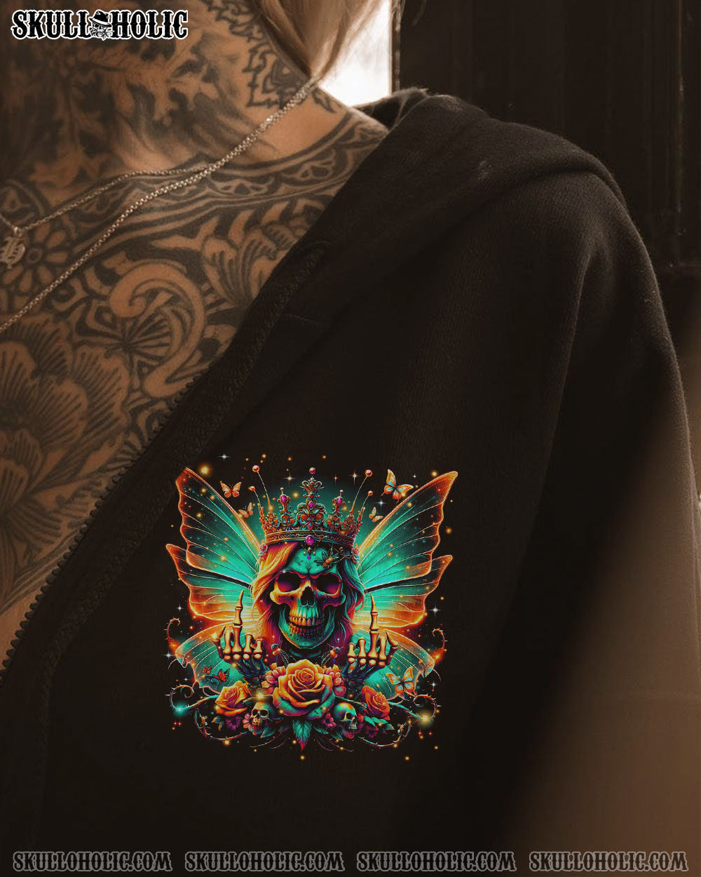 I’M THE F QUEEN SKULL WINGS ALL OVER PRINT – TLTR2406243