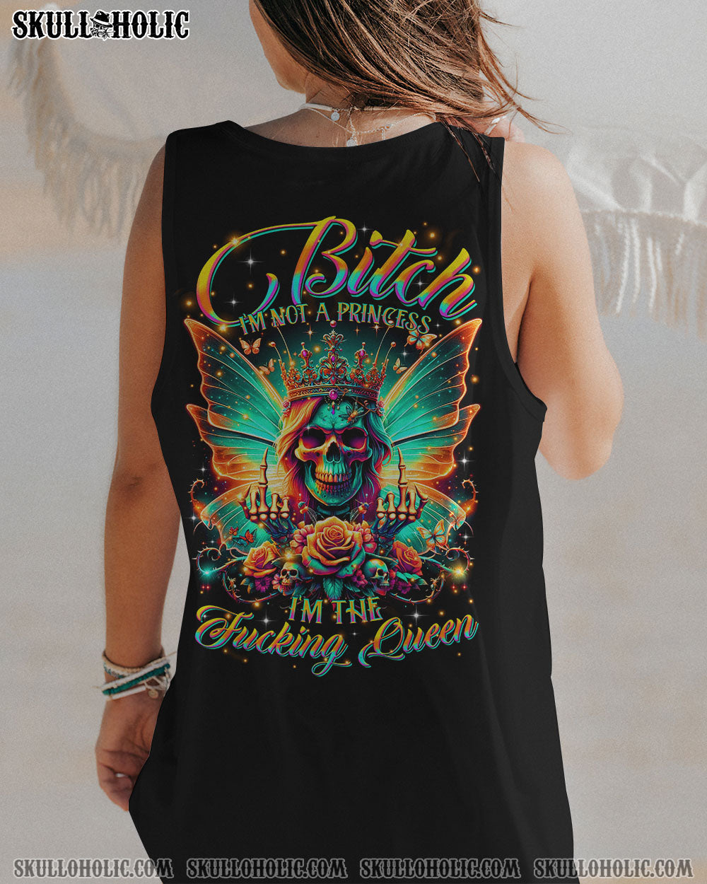 I’M THE F QUEEN SKULL WINGS ALL OVER PRINT – TLTR2406243