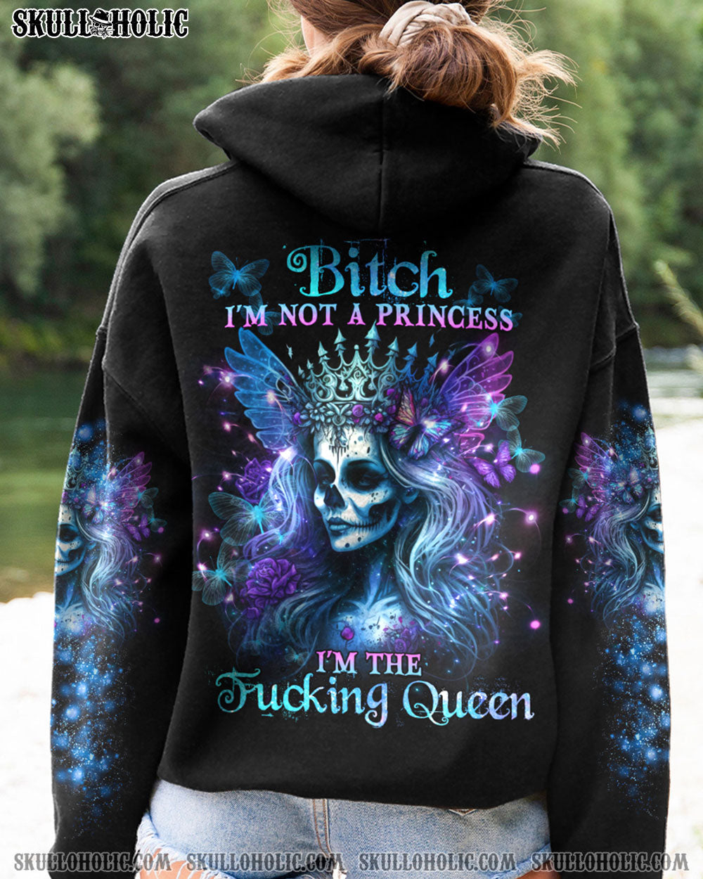 I'M THE F QUEEN SUGAR SKULL ALL OVER PRINT - YHHG0103233