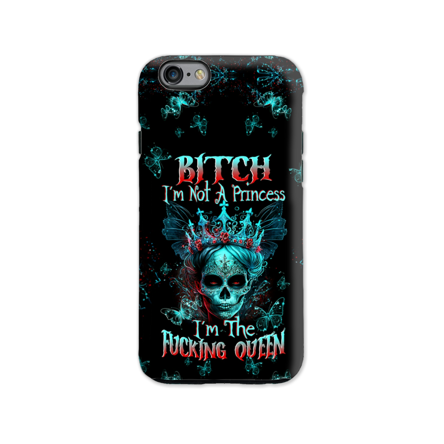 I’M THE F QUEEN SUGAR SKULL PHONE CASE – TLTW0504235