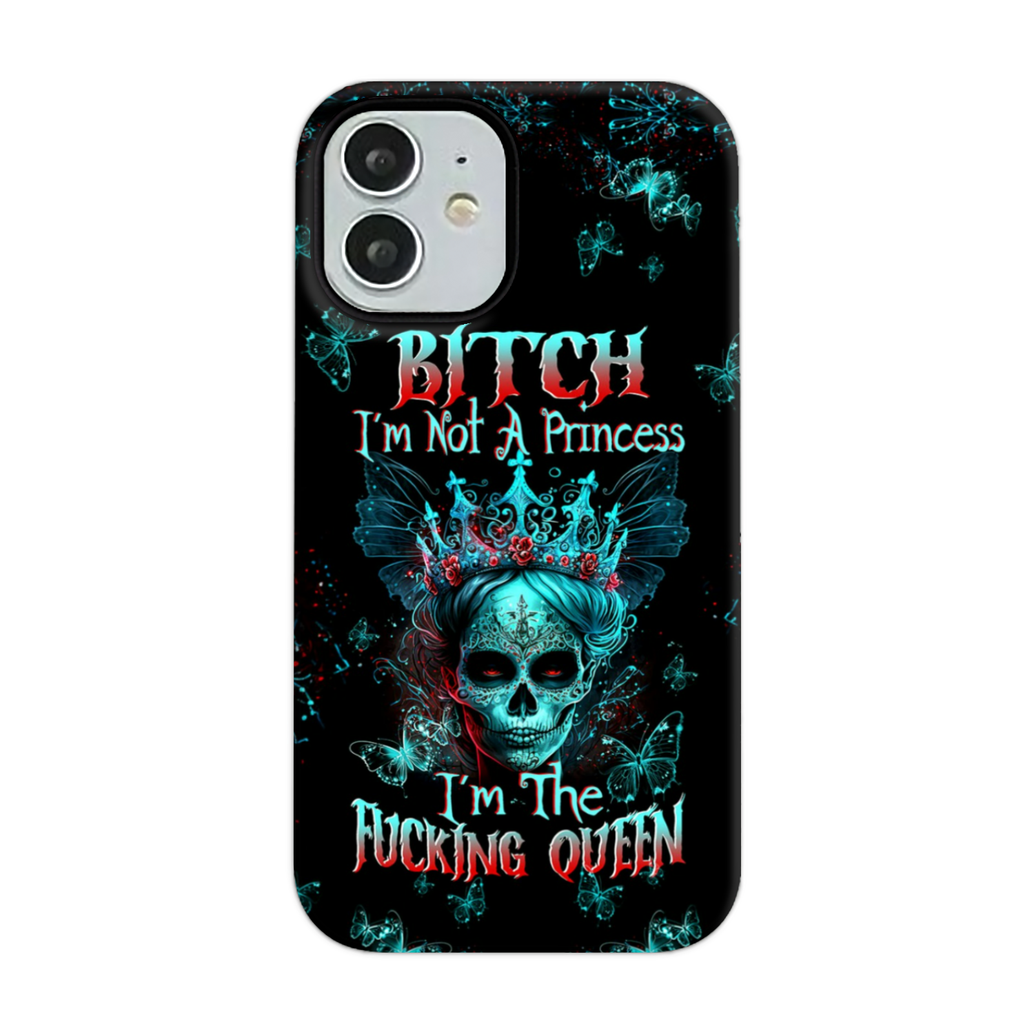 I’M THE F QUEEN SUGAR SKULL PHONE CASE – TLTW0504235