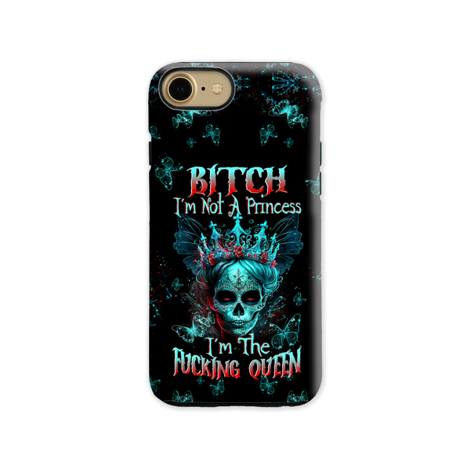 I’M THE F QUEEN SUGAR SKULL PHONE CASE – TLTW0504235