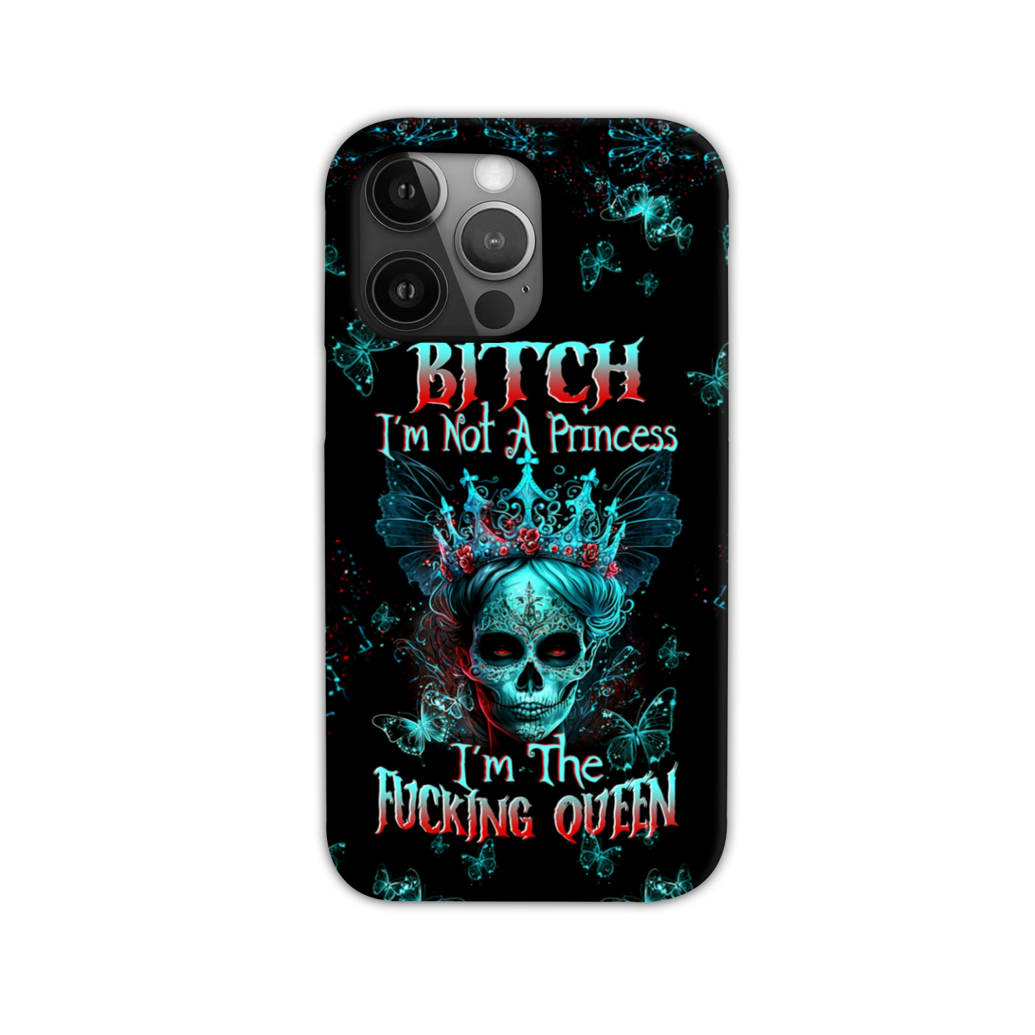 I’M THE F QUEEN SUGAR SKULL PHONE CASE – TLTW0504235