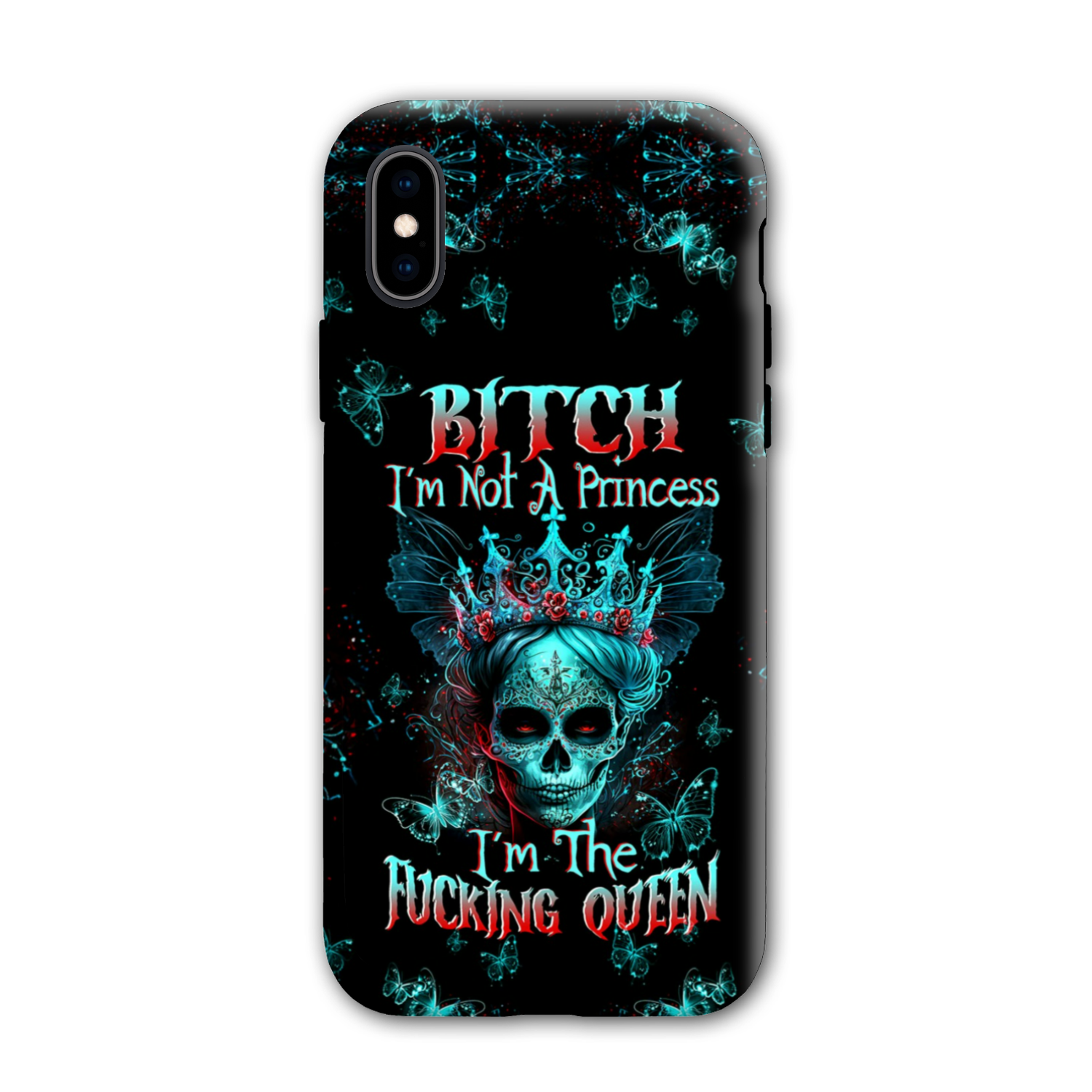 I’M THE F QUEEN SUGAR SKULL PHONE CASE – TLTW0504235