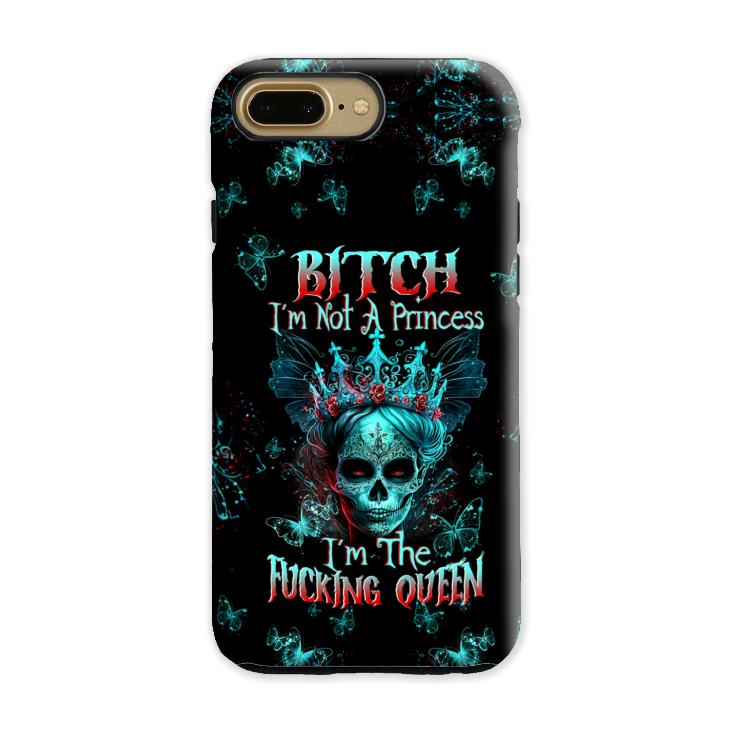 I’M THE F QUEEN SUGAR SKULL PHONE CASE – TLTW0504235