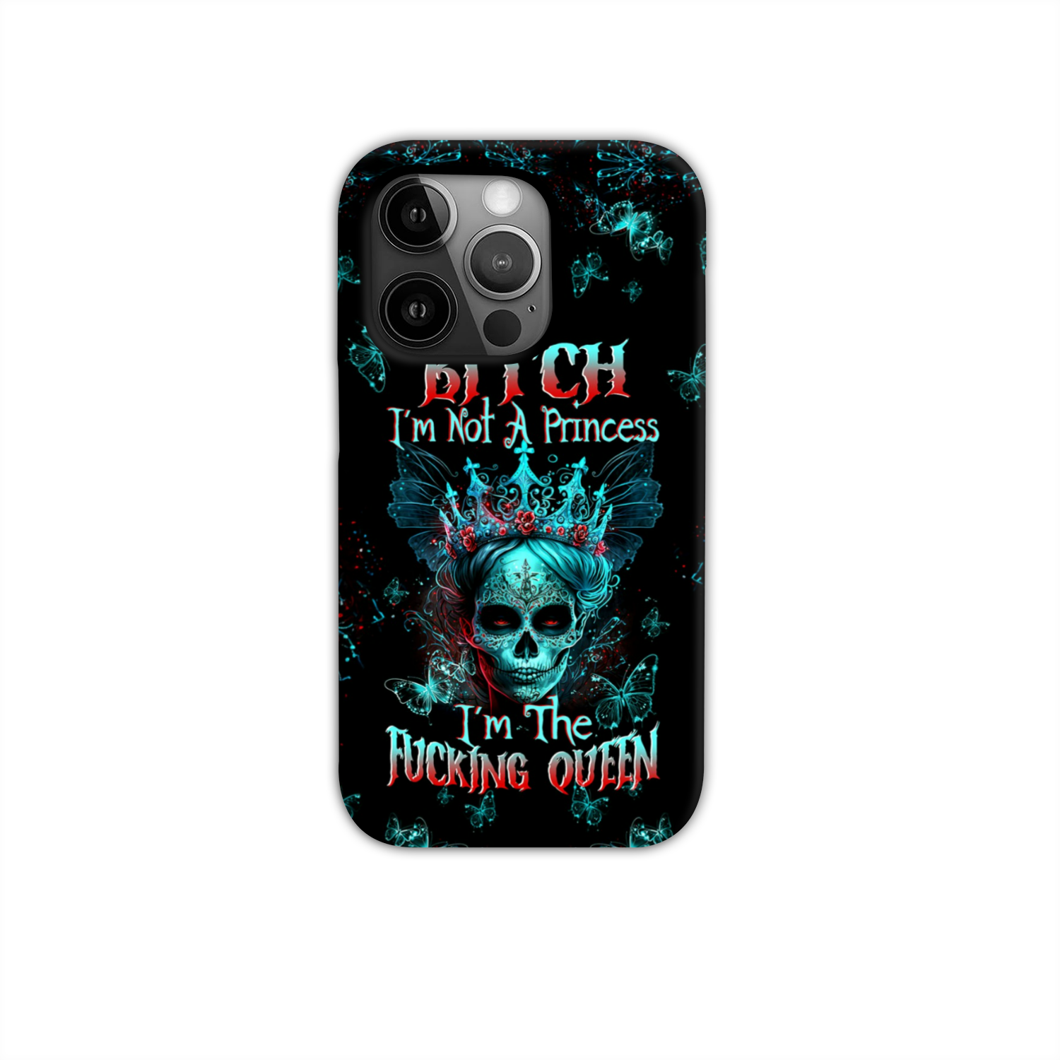 I’M THE F QUEEN SUGAR SKULL PHONE CASE – TLTW0504235