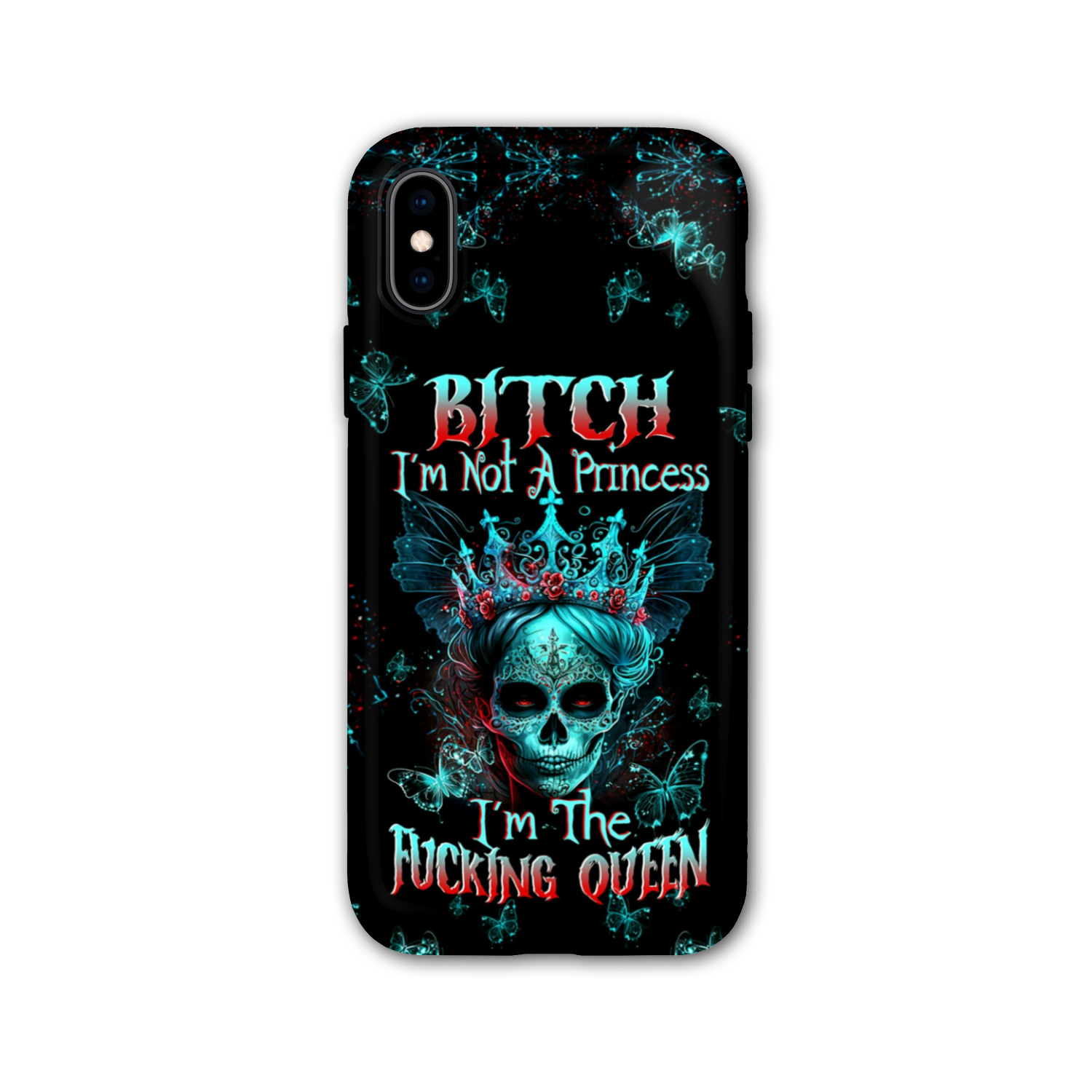 I’M THE F QUEEN SUGAR SKULL PHONE CASE – TLTW0504235