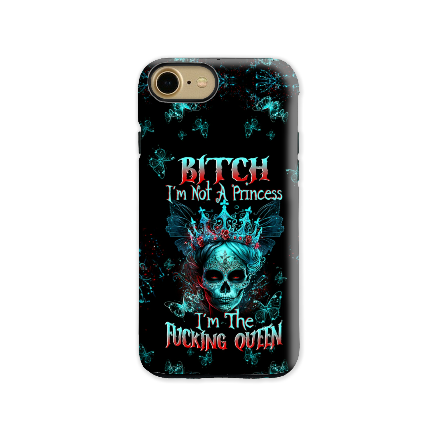 I’M THE F QUEEN SUGAR SKULL PHONE CASE – TLTW0504235