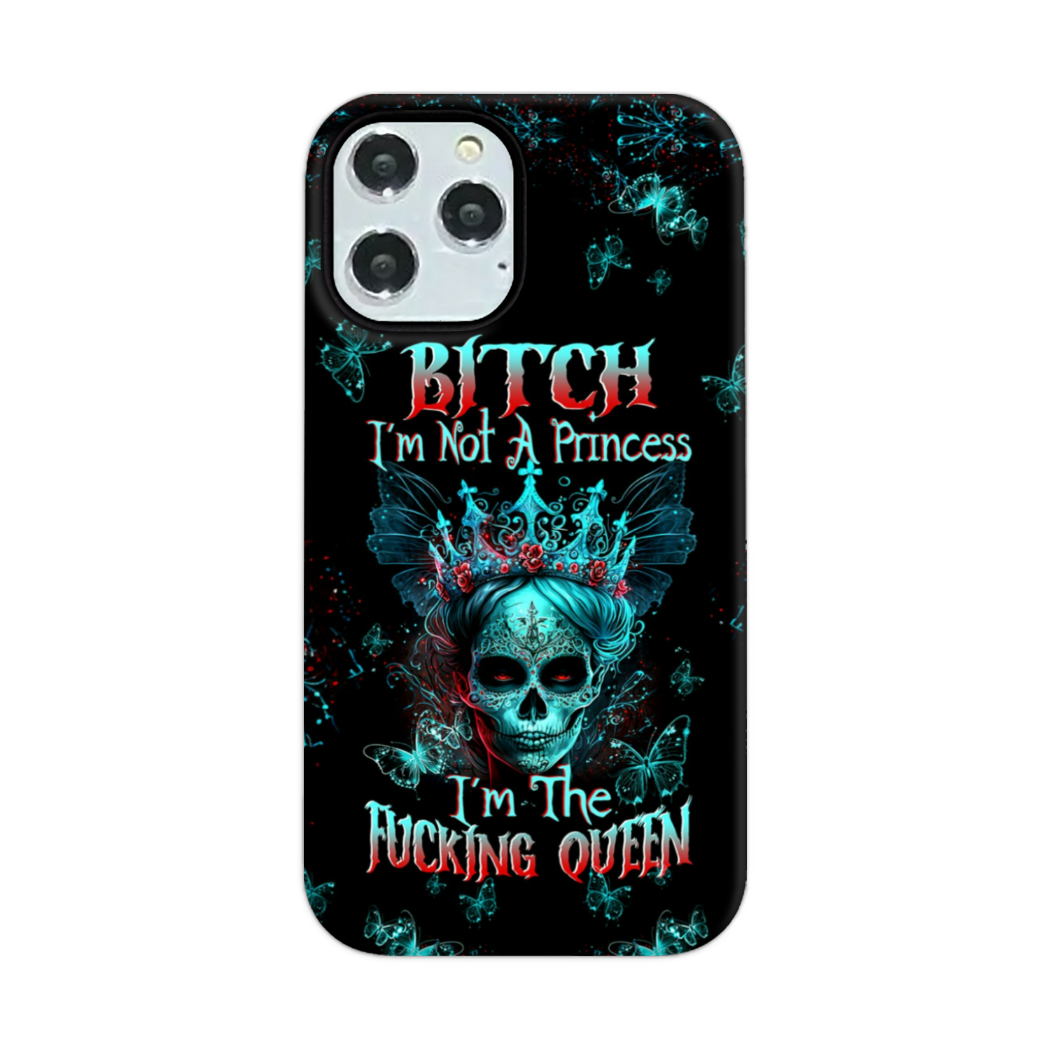 I’M THE F QUEEN SUGAR SKULL PHONE CASE – TLTW0504235