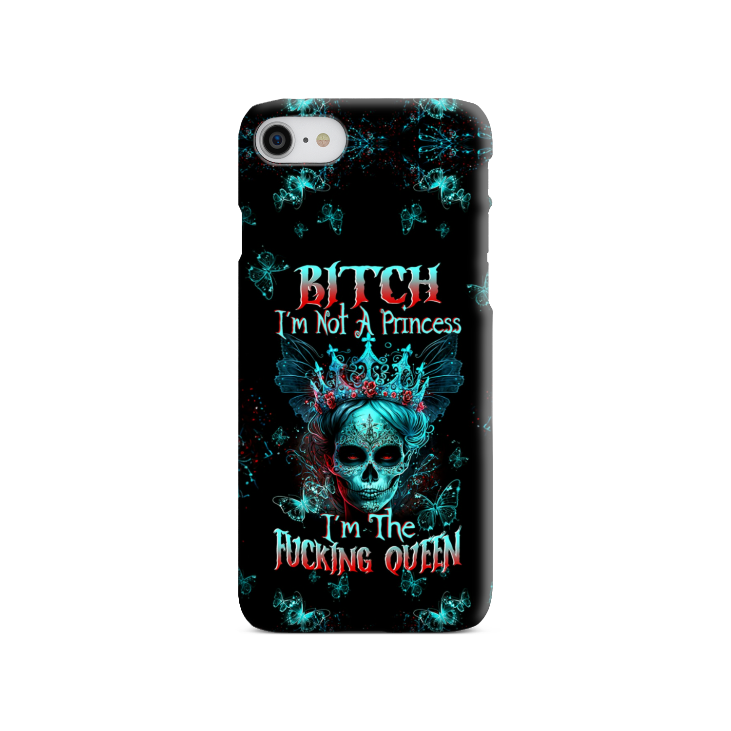 I’M THE F QUEEN SUGAR SKULL PHONE CASE – TLTW0504235