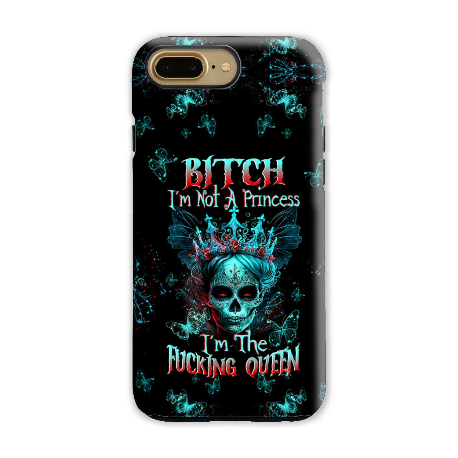 I’M THE F QUEEN SUGAR SKULL PHONE CASE – TLTW0504235