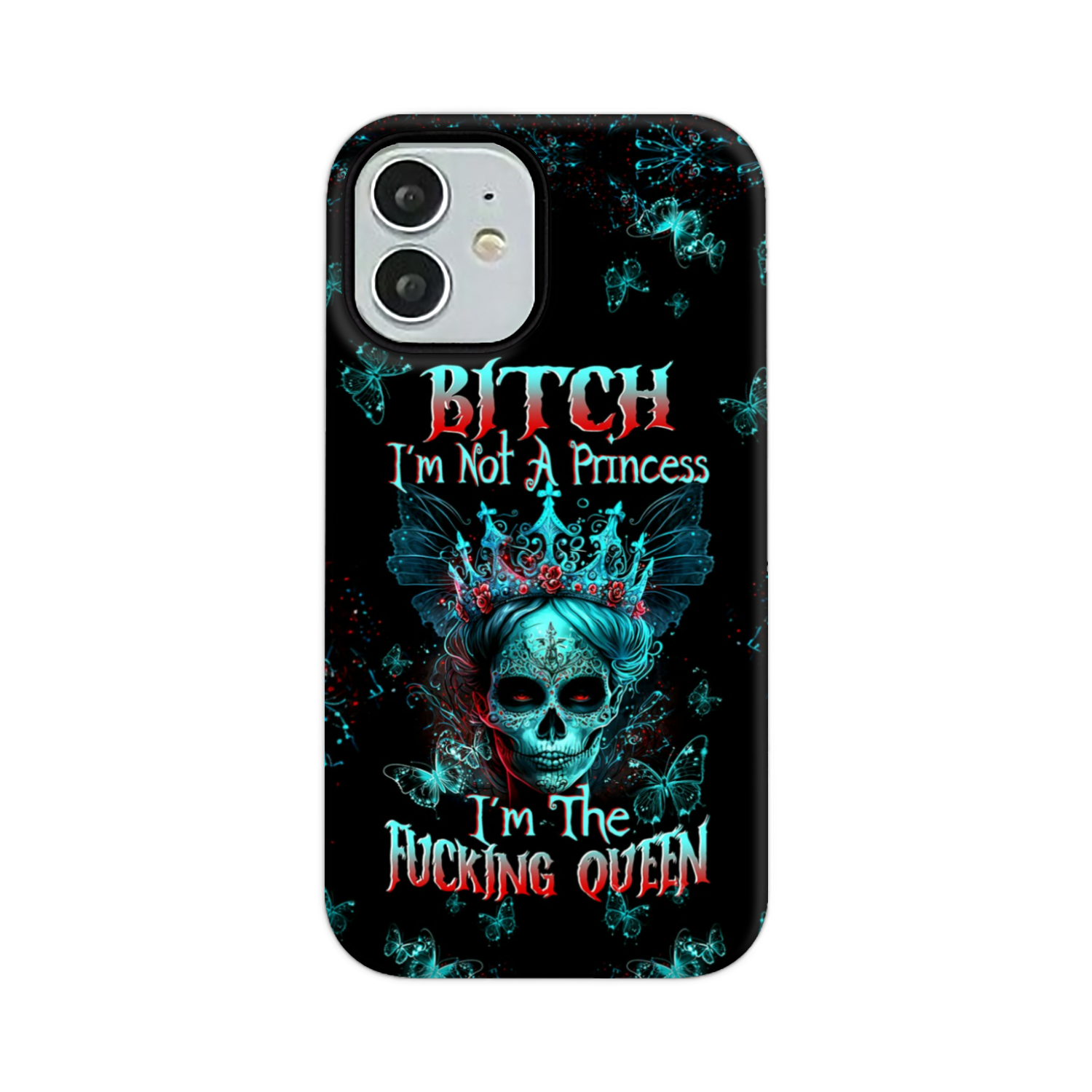 I’M THE F QUEEN SUGAR SKULL PHONE CASE – TLTW0504235