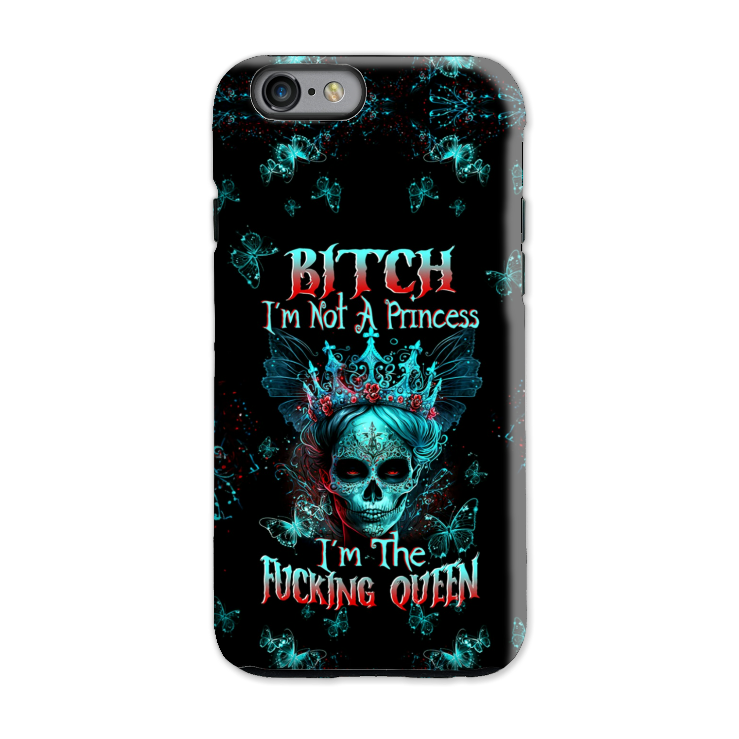 I’M THE F QUEEN SUGAR SKULL PHONE CASE – TLTW0504235