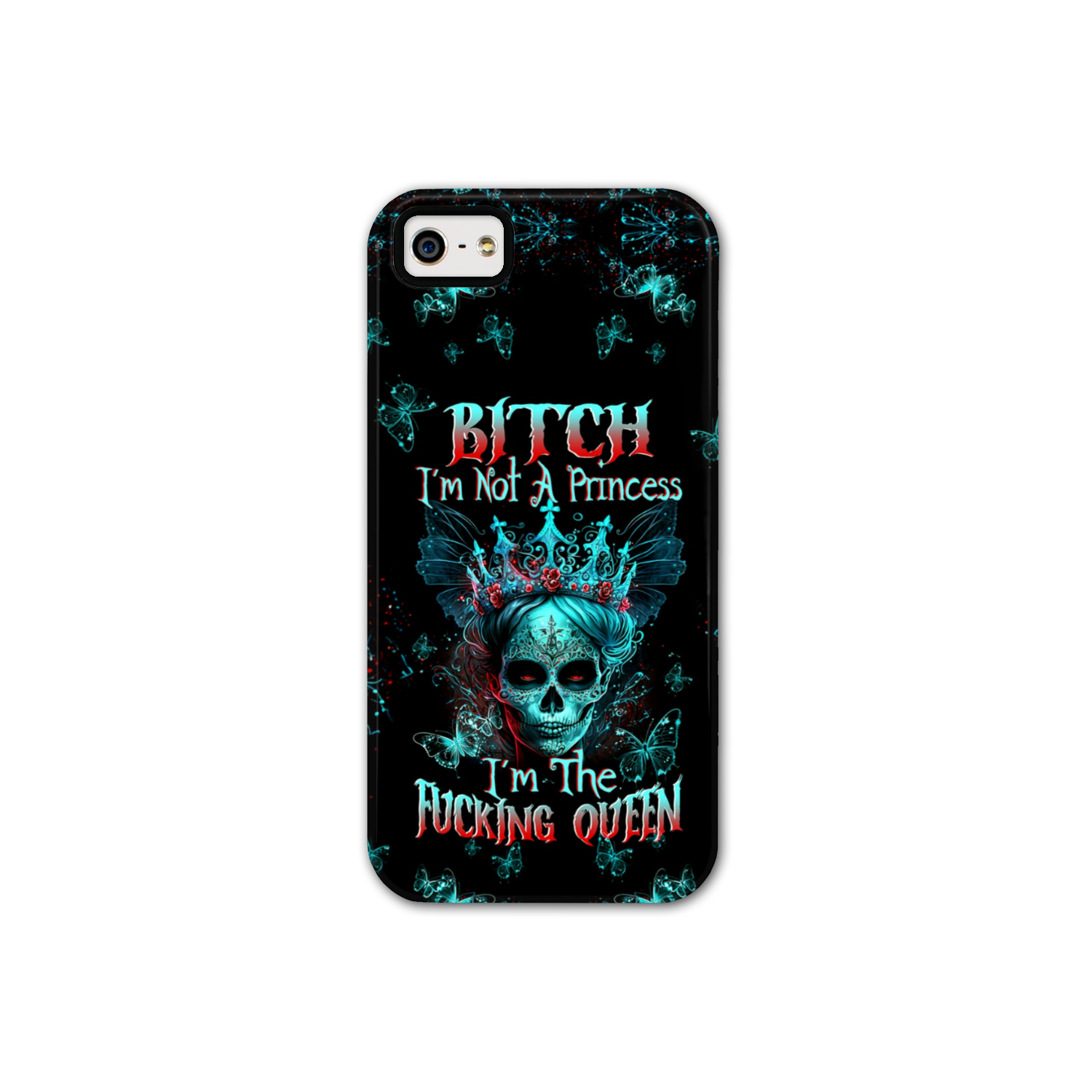I’M THE F QUEEN SUGAR SKULL PHONE CASE – TLTW0504235