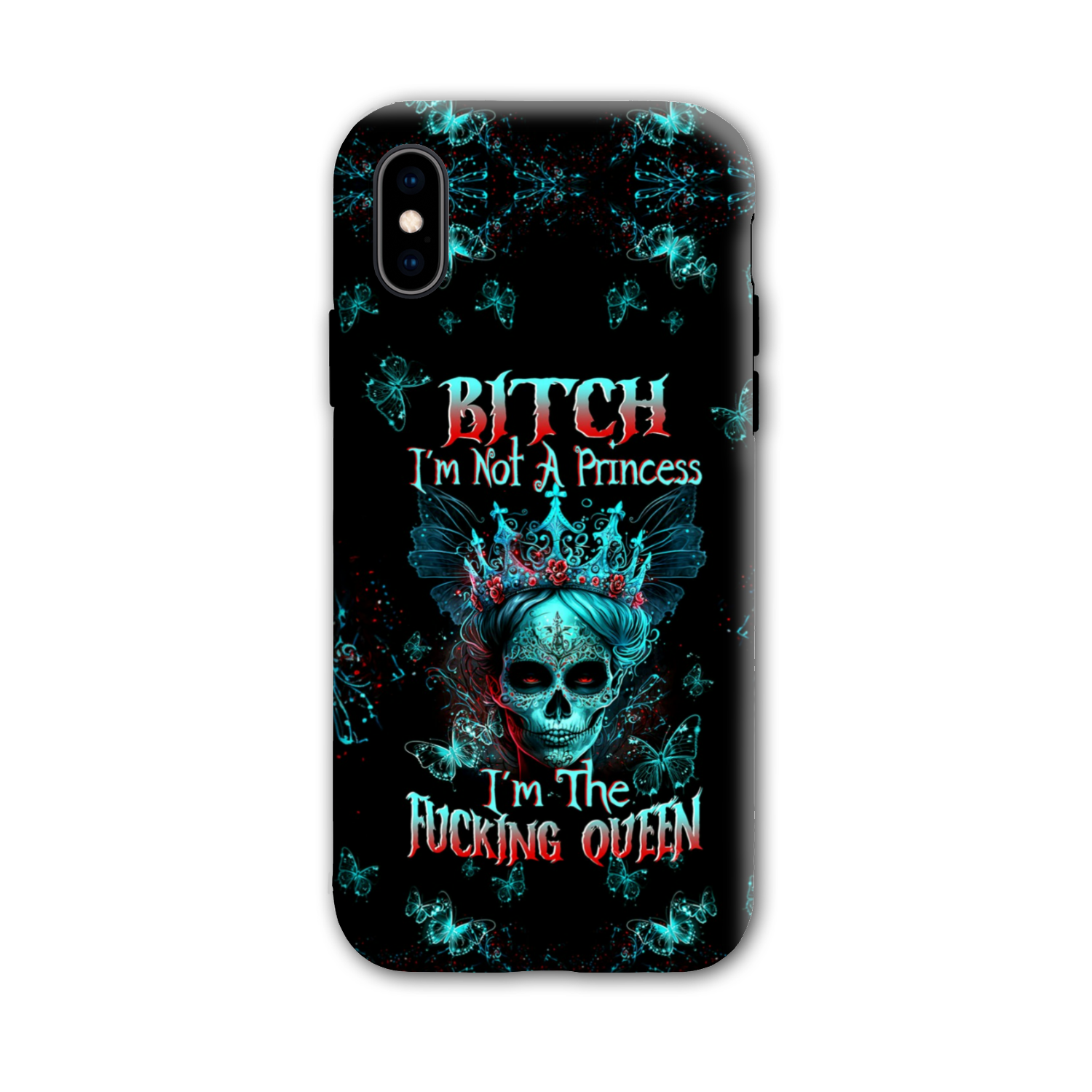 I’M THE F QUEEN SUGAR SKULL PHONE CASE – TLTW0504235