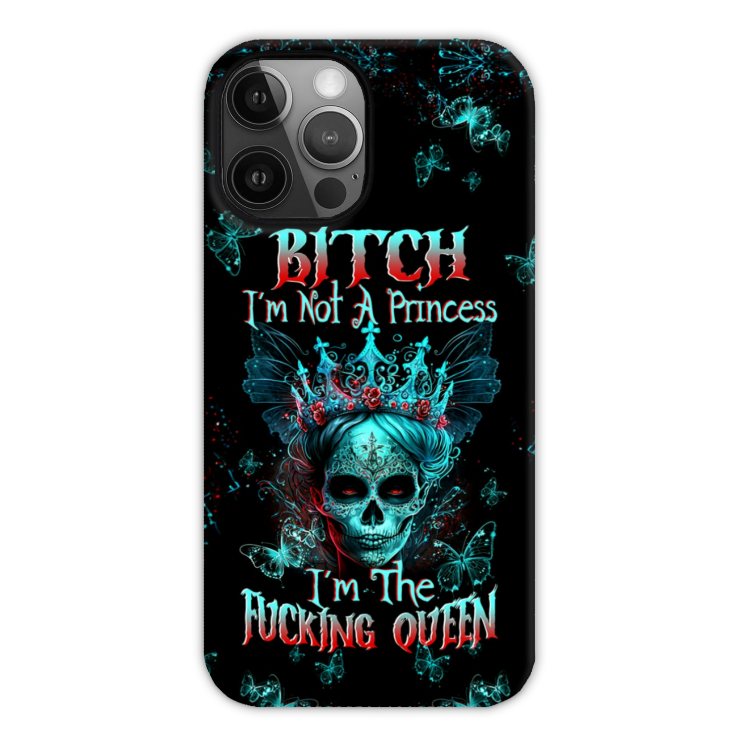 I’M THE F QUEEN SUGAR SKULL PHONE CASE – TLTW0504235