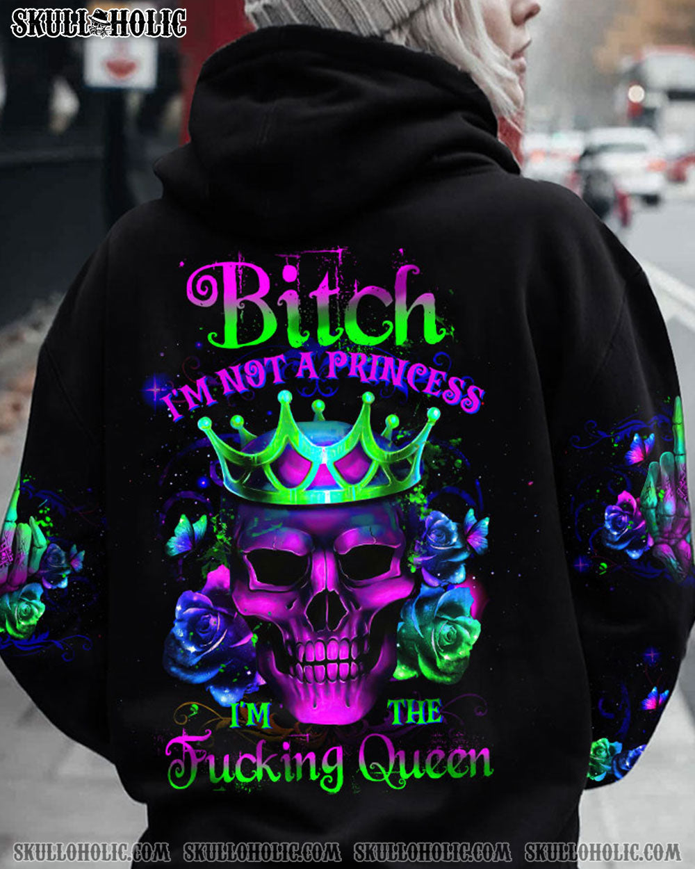 I'M THE FKING QUEEN ROSE SKULL ALL OVER PRINT - TLTW0702233