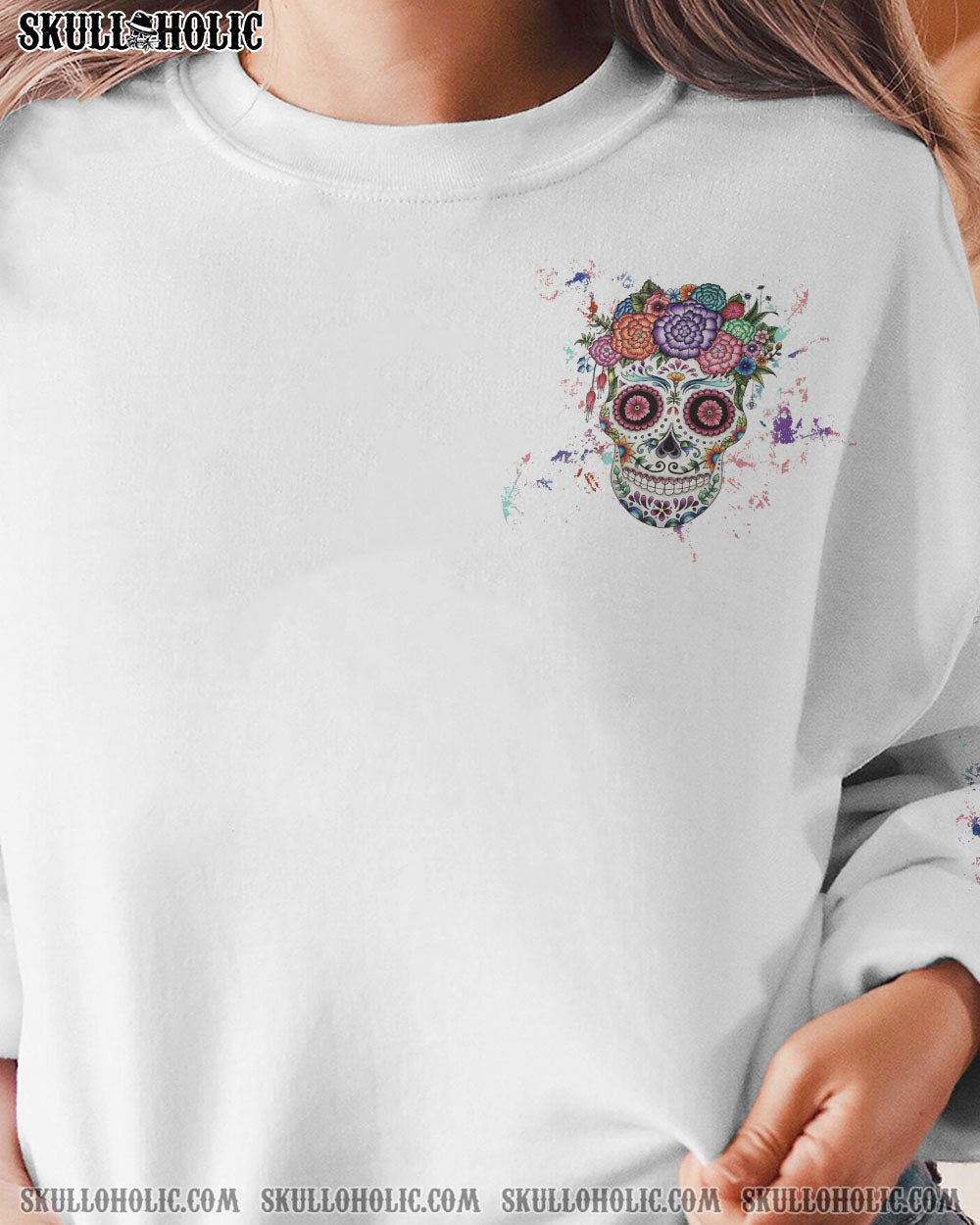 INKED MAMA FLOWER SUGAR SKULL ALL OVER PRINT – TLTW2302233
