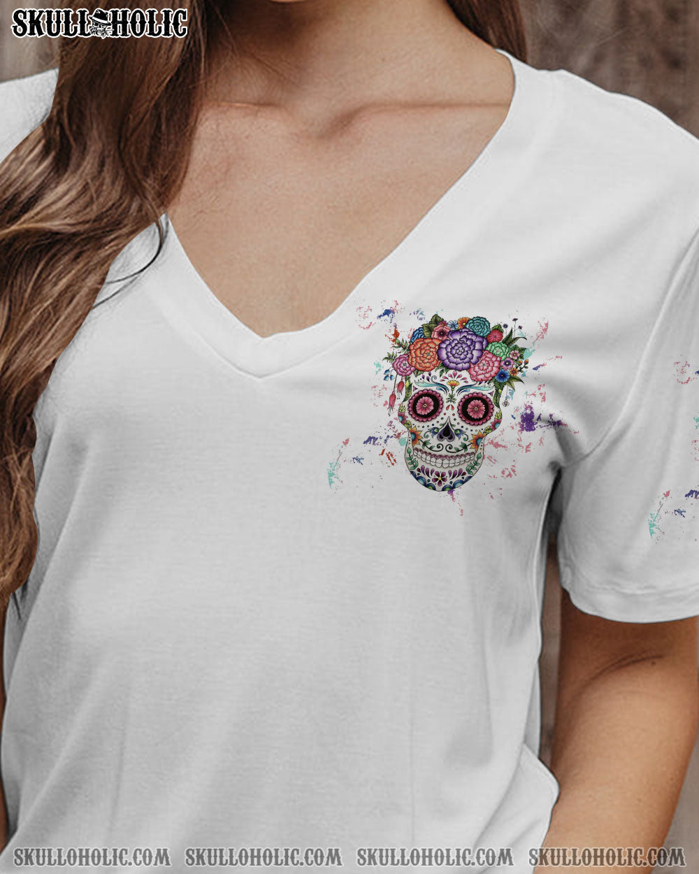 INKED MAMA FLOWER SUGAR SKULL ALL OVER PRINT – TLTW2302233