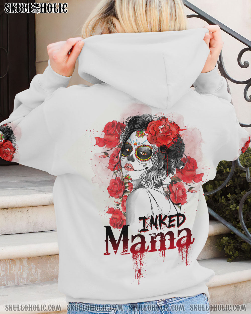 INKED MAMA SUGAR SKULL WHITE ALL OVER PRINT – TLTW0103233