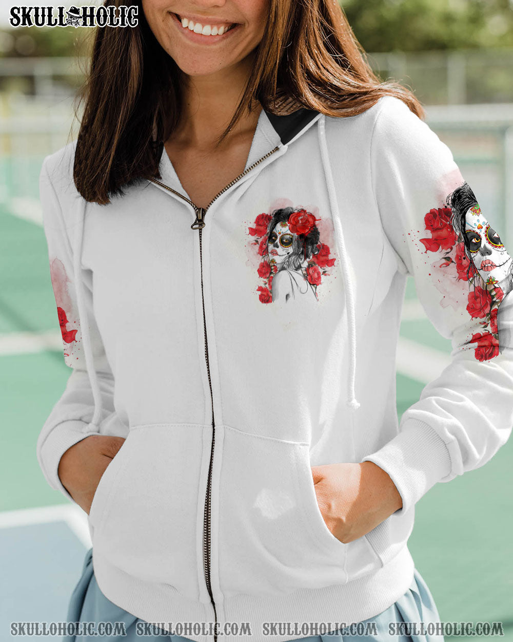 INKED MAMA SUGAR SKULL WHITE ALL OVER PRINT – TLTW0103233