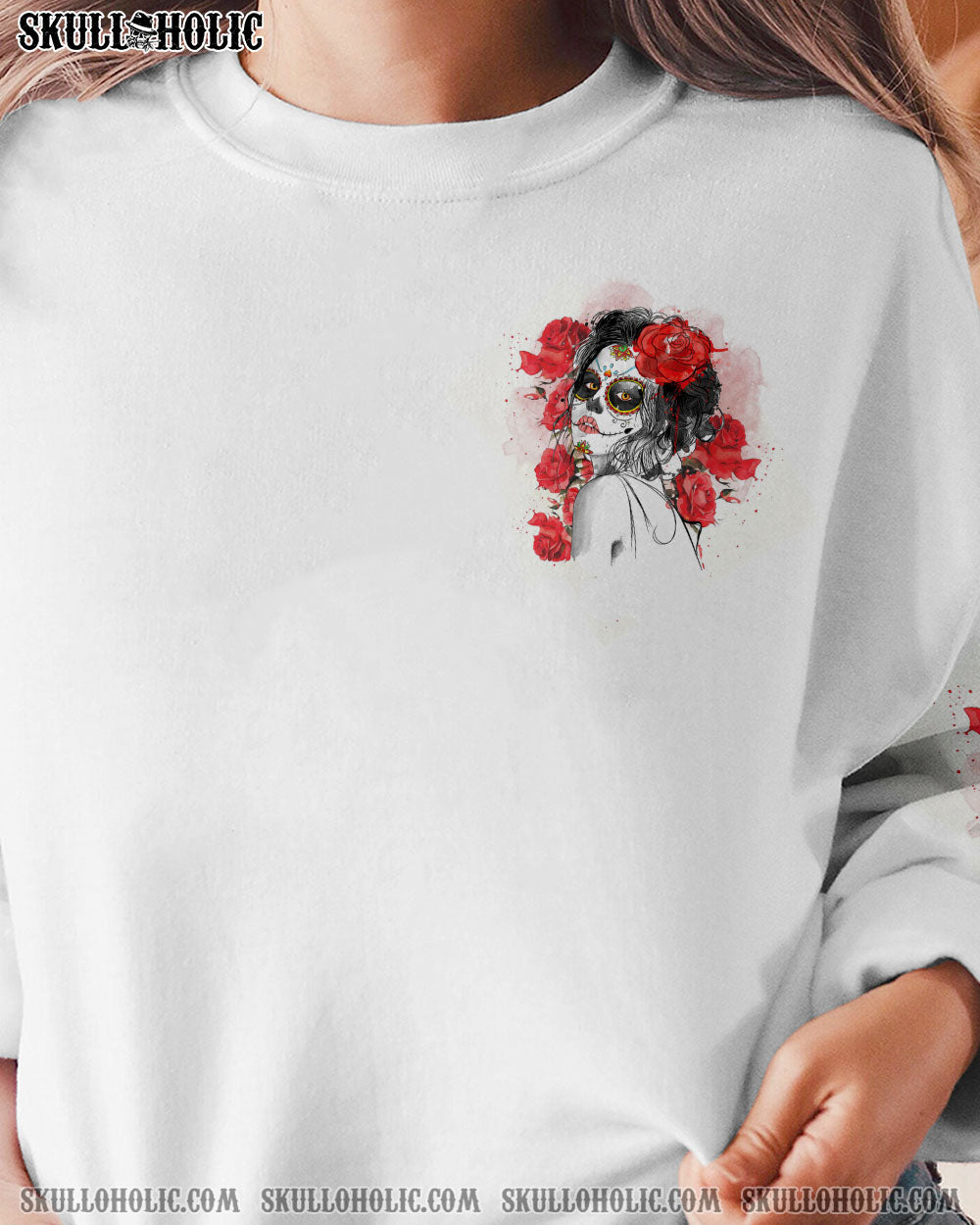 INKED MAMA SUGAR SKULL WHITE ALL OVER PRINT – TLTW0103233