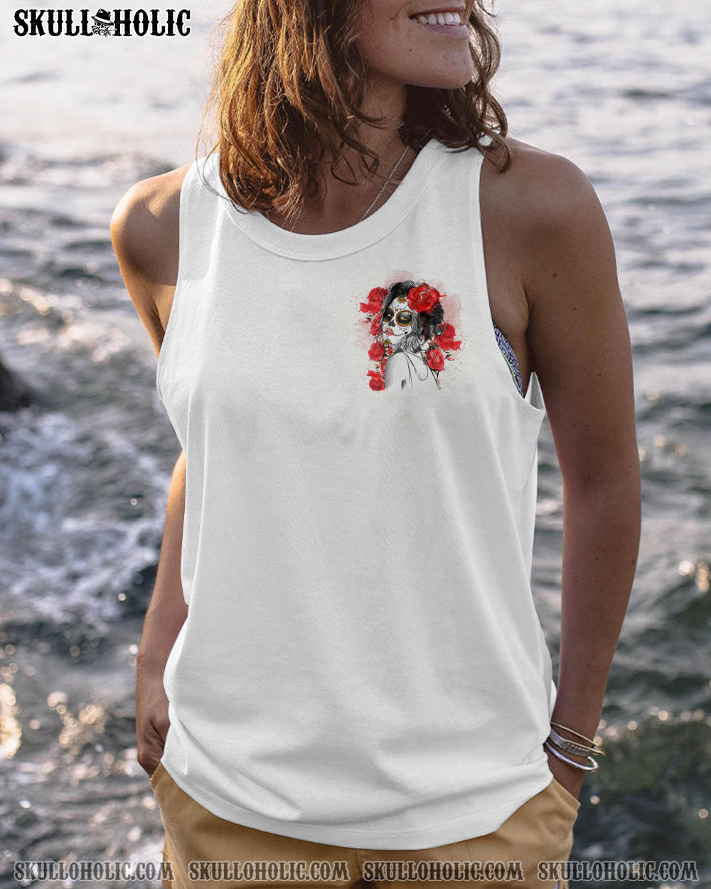 INKED MAMA SUGAR SKULL WHITE ALL OVER PRINT – TLTW0103233