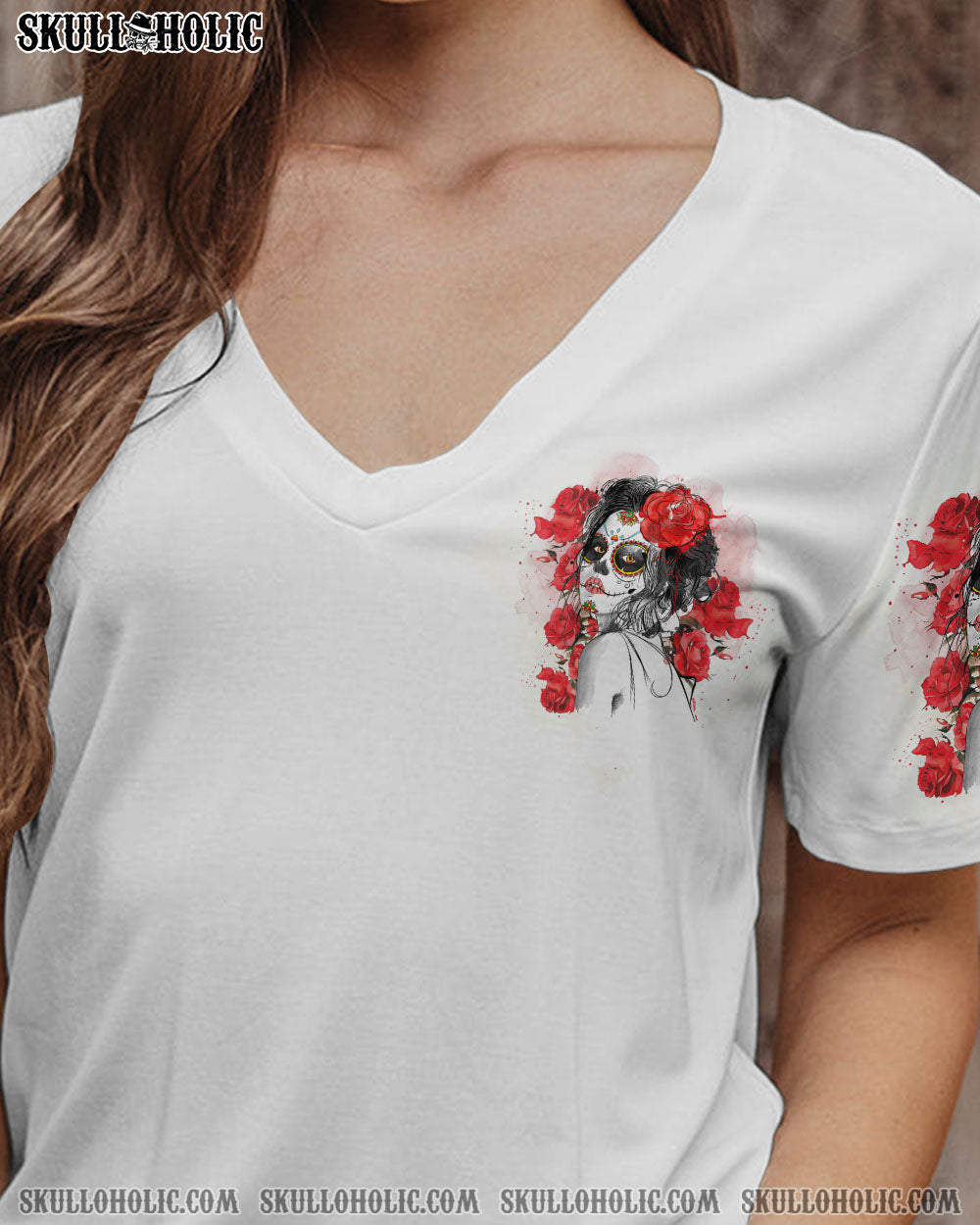 INKED MAMA SUGAR SKULL WHITE ALL OVER PRINT – TLTW0103233