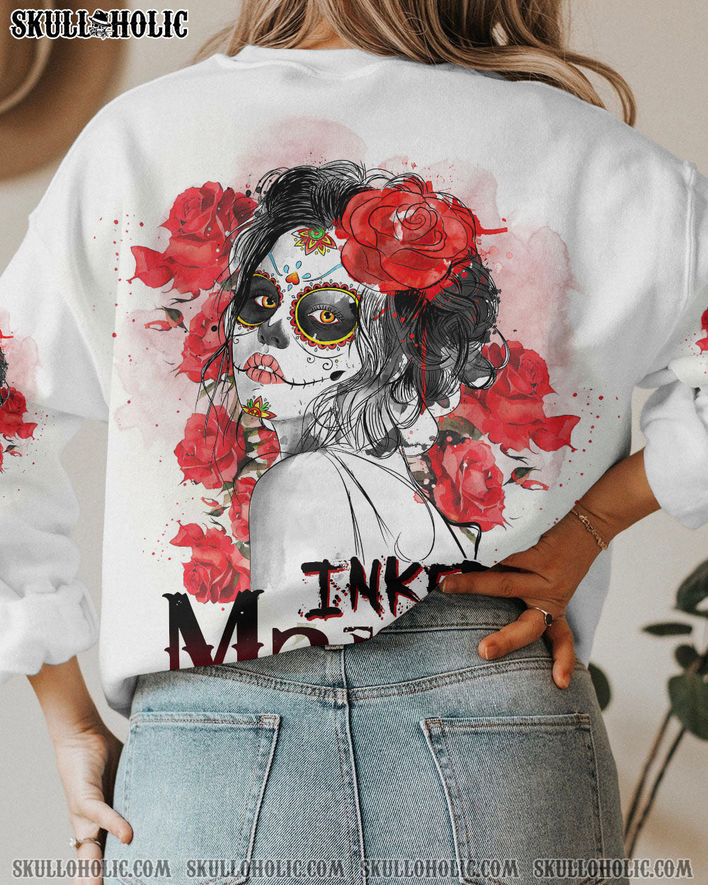 INKED MAMA SUGAR SKULL WHITE ALL OVER PRINT – TLTW0103233