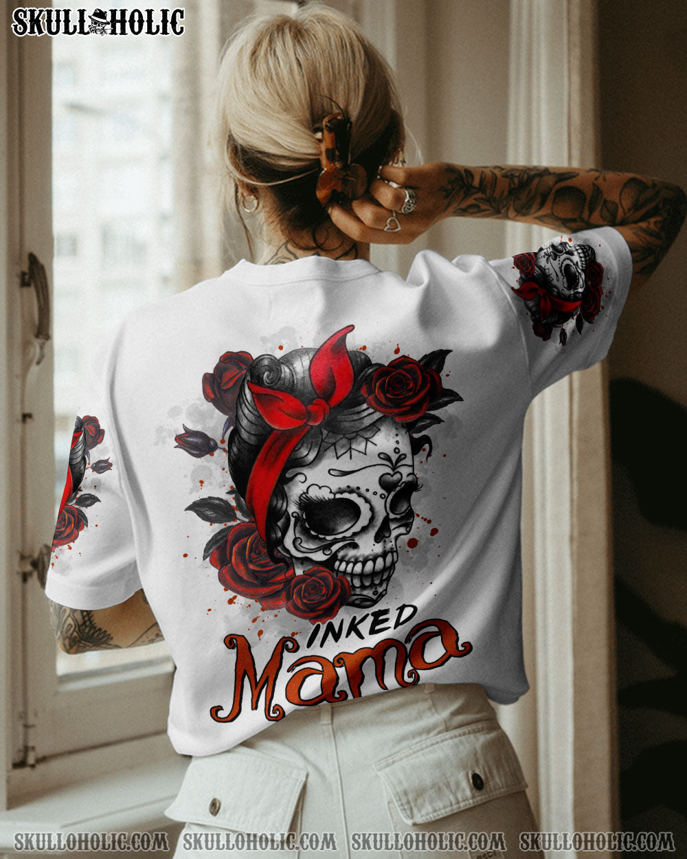 INKED MAMA TATOOED SKULL ALL OVER PRINT – TLTR2202234