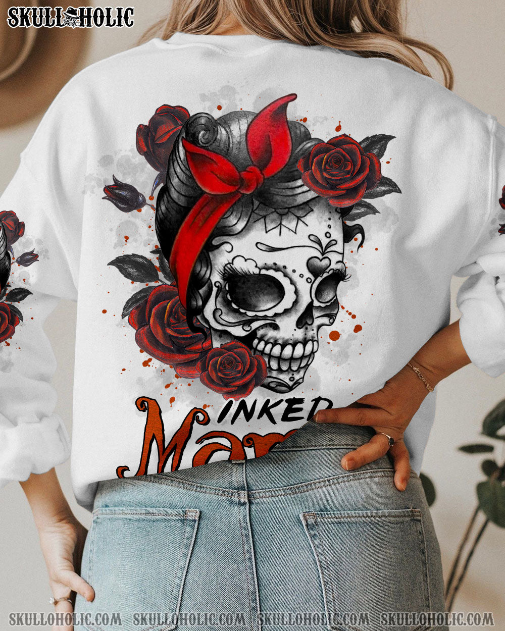 INKED MAMA TATOOED SKULL ALL OVER PRINT – TLTR2202234